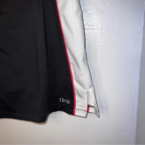 Izod Cool Fit, S, Black/White/Cora, Golf,Tennis Skort, media pocket,logo,stretch - Picture 4 of 9